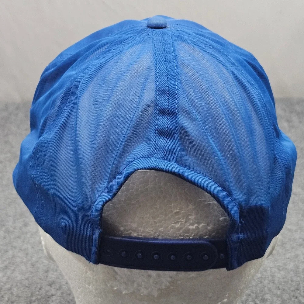Lamperts Rope Hat Snapback Blue Nylon Logo Cap Y2K USA Fabric Americana Lamperts